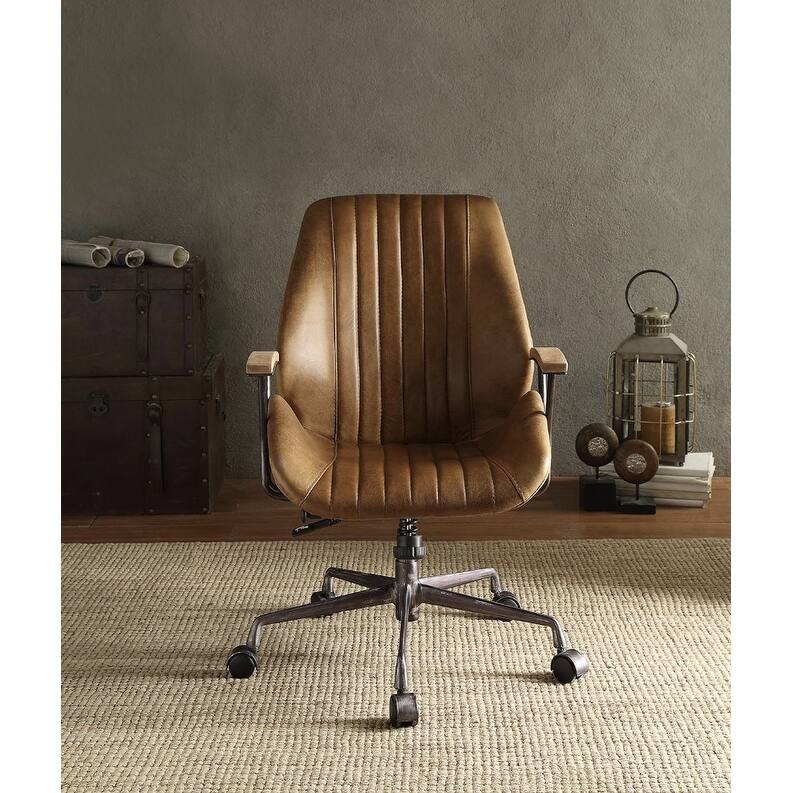 Home Office Chair with Wheels, Ergonomic Chair with Lumbar Support, Adjustable Height Computer Executive Chair