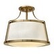 preview thumbnail 2 of 1, Hinkley Charlotte 3-Light Semi-Flush Mount in Brushed Caramel - Small