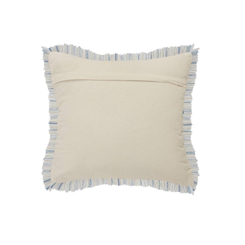 Sevita Modern Interwoven Throw Pillow with Fringe