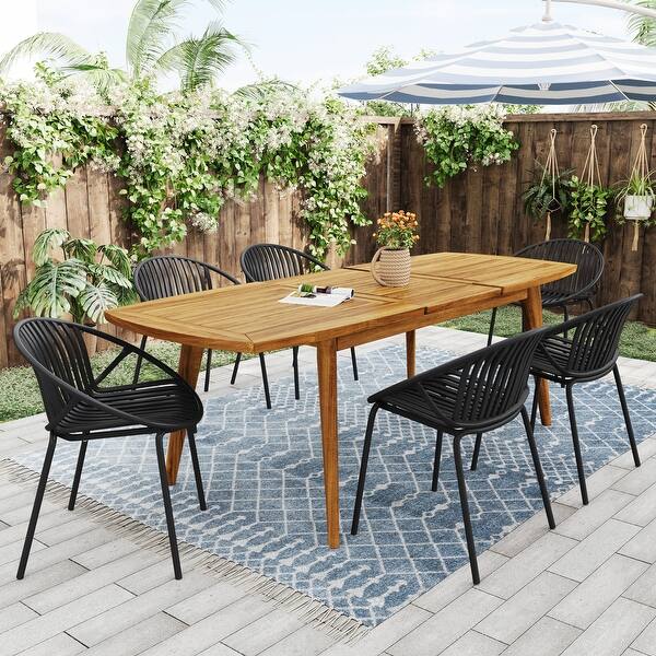Patio Dining Chairs Stackable Chairs With Breathable Design Modern Simple Art Style (Excluding the table)