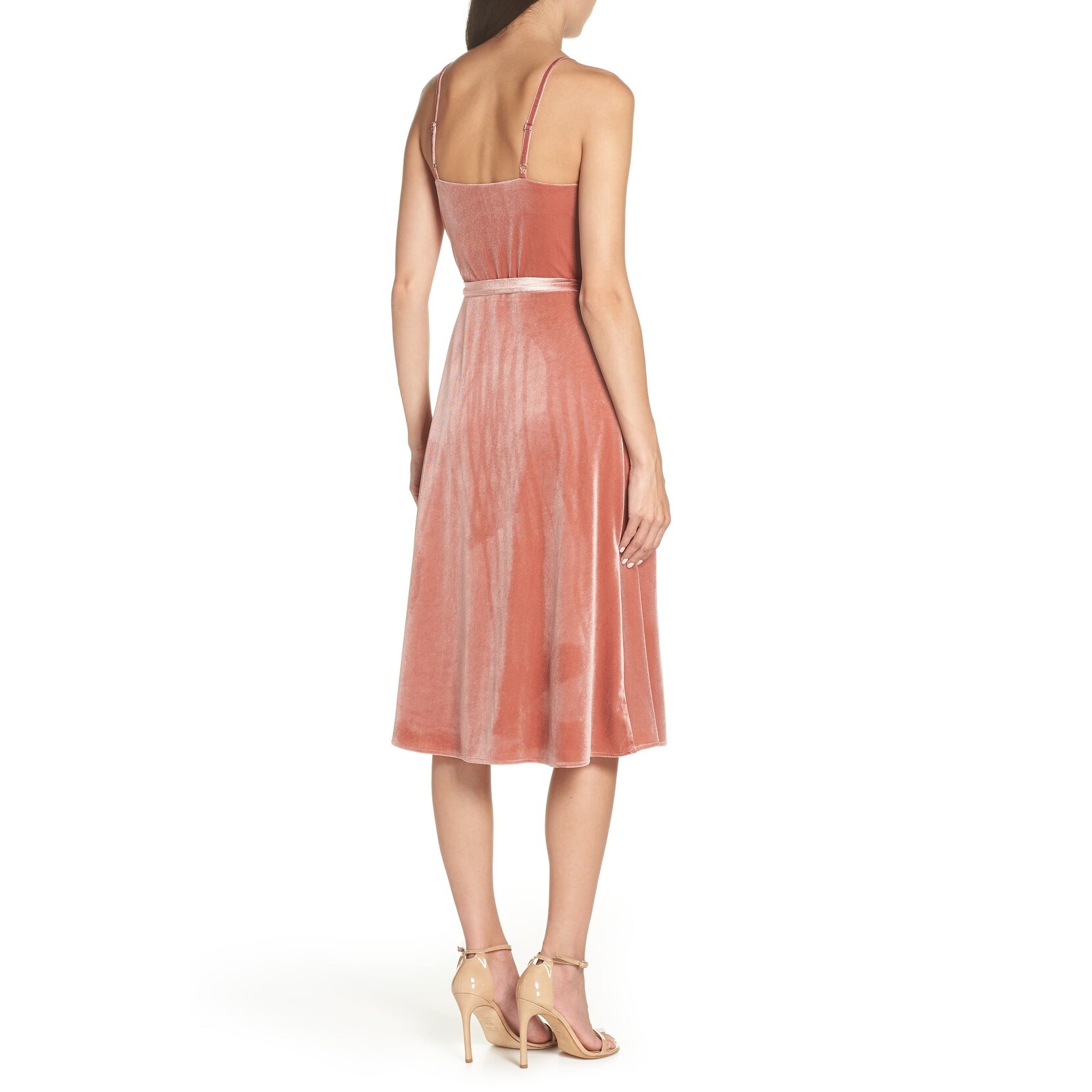 ali and jay velvet midi dress