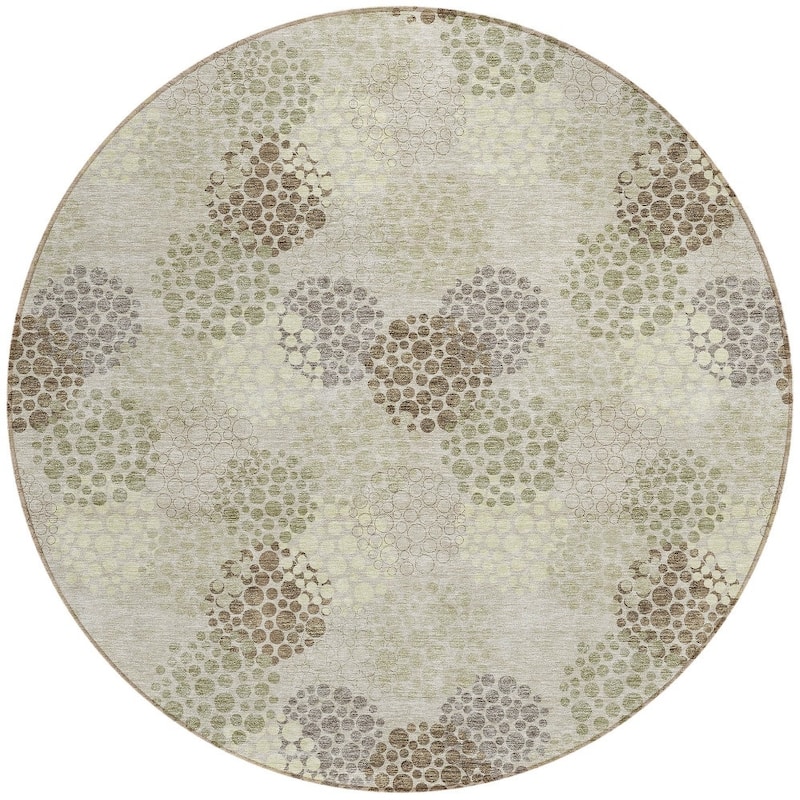 HomeRoots Polka Dot Transitional Rectangle Outdoor Rug