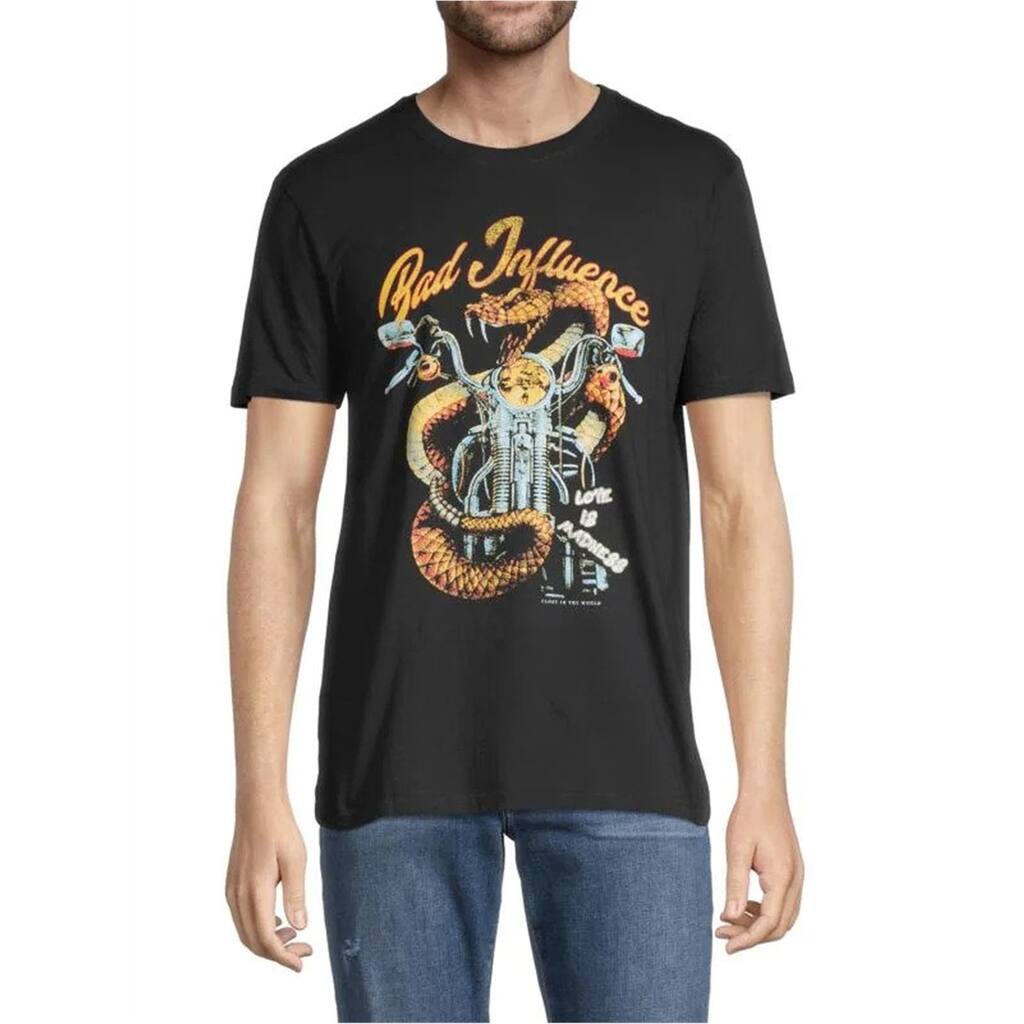 Elevenparis Mens Bad Influence Graphic T-Shirt
