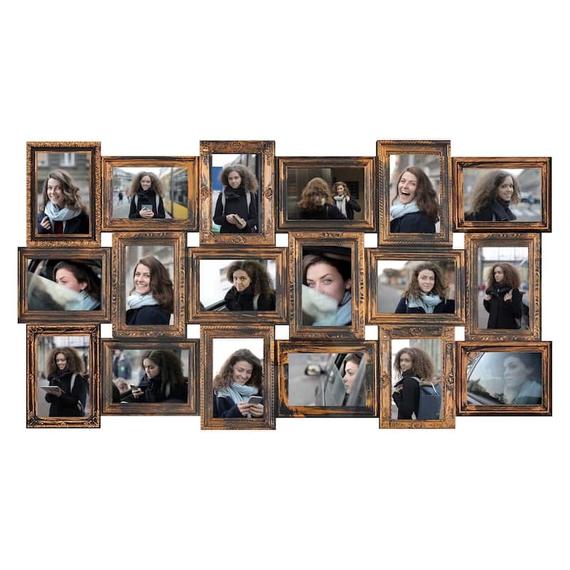 HELLO LAURA 18 Opening 4x6 Large Collage Picture Frame for Wall Decor