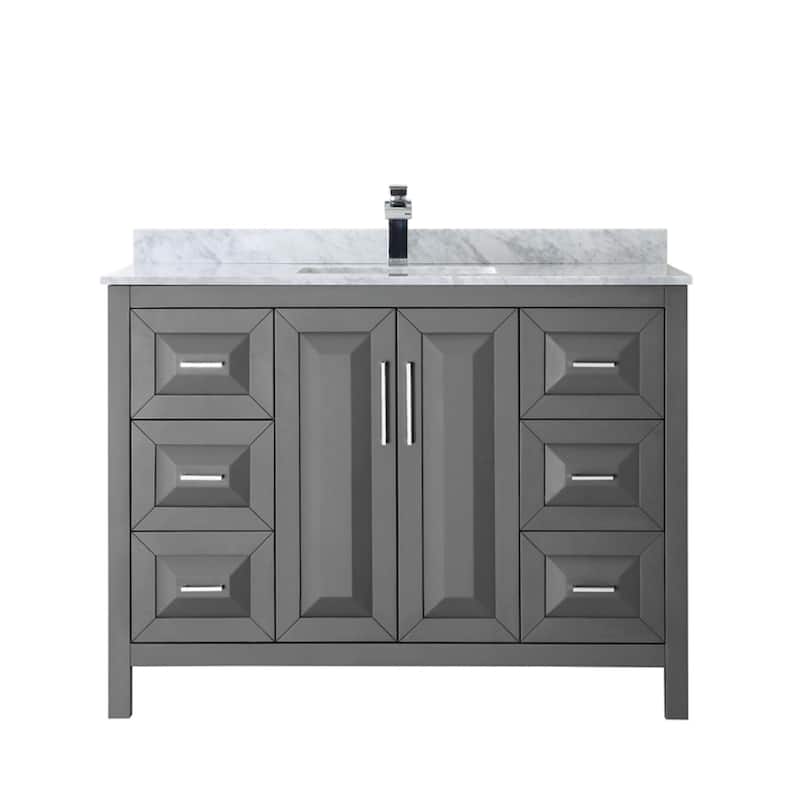 Wyndham Collection Daria 48" Free Standing Single Vanity Set with MDF