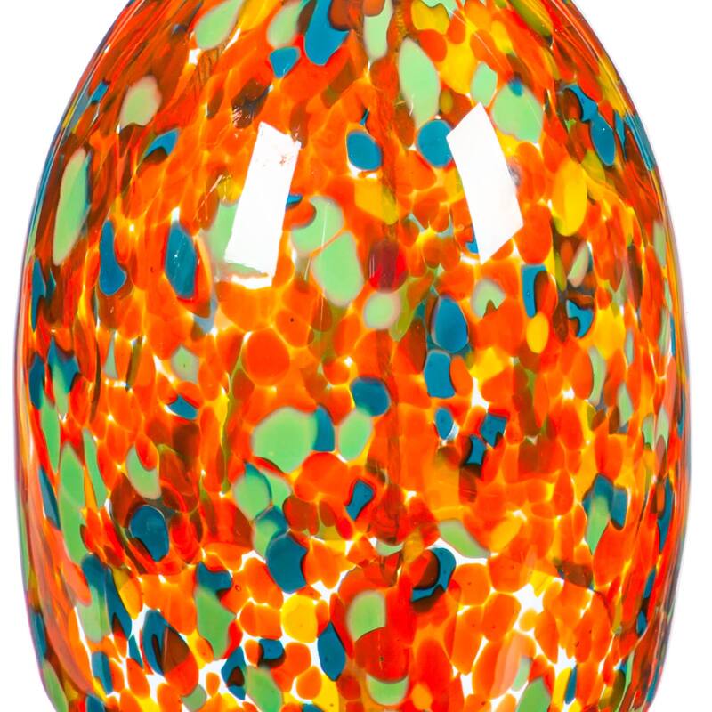 Art Glass Speckle Light Blue Bell Chime