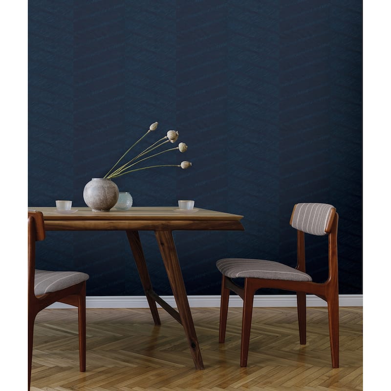 Scott Living Wayward Indigo Peel and Stick Wallpaper