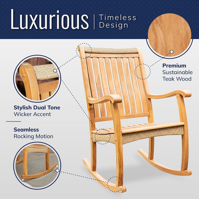 Cambridge Casual Marrakesh Teak Wood Outdoor Rocking chair