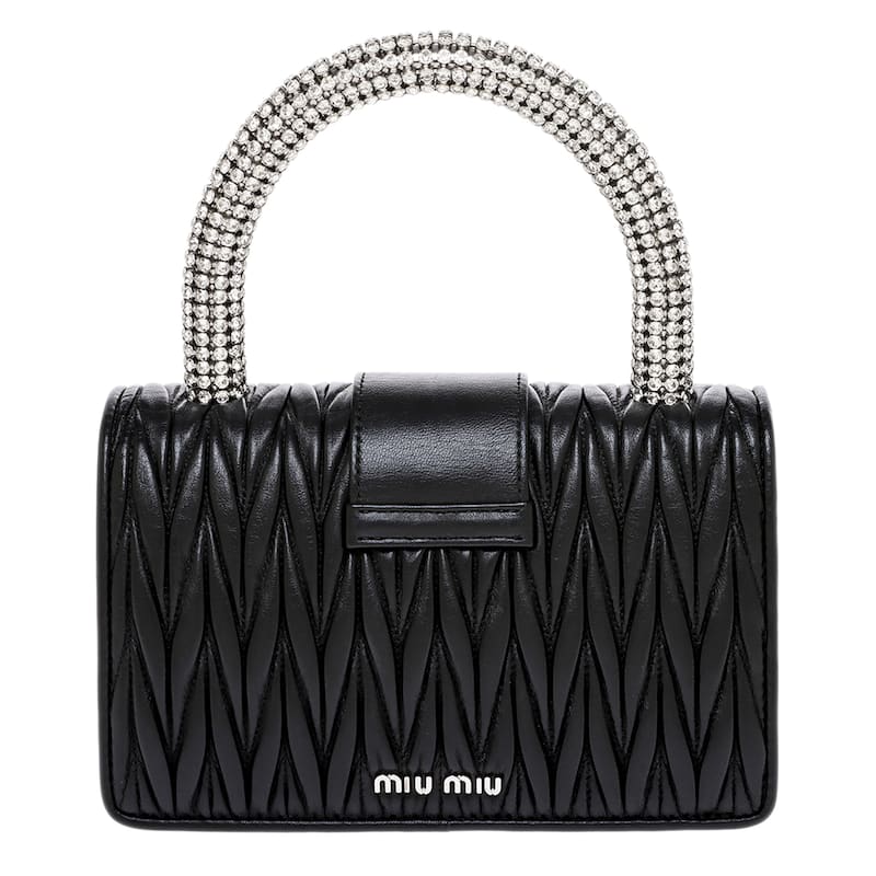 Miu Miu Crystal-Embellished Top Handle Bag