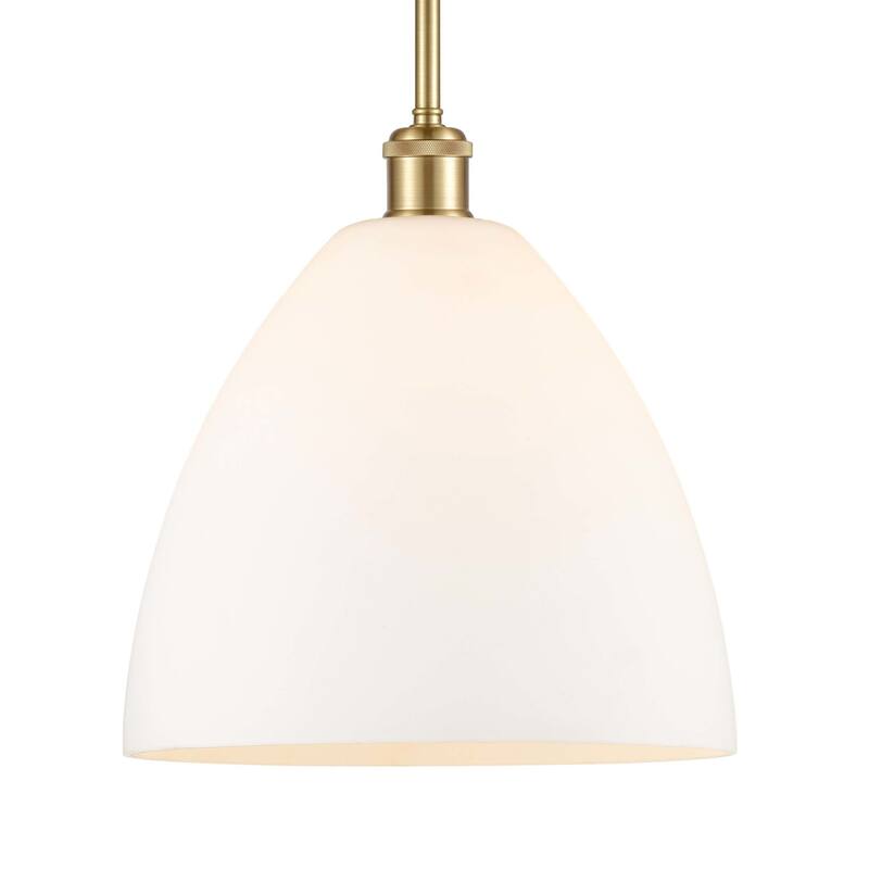 Innovations Lighting 516-1S-13-12 Bristol Pendant Bristol 12" Wide - Satin Gold / Matte White