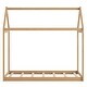 preview thumbnail 4 of 23, Wooden Twin Size House Bed, Kids Bed with House-shaped Roof