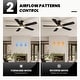 preview thumbnail 17 of 19, Industrial Led Ceiling Fan With Lights And Remote, Modern Black And Gold Flush Mount Ceiling Fan With 5 Blades
