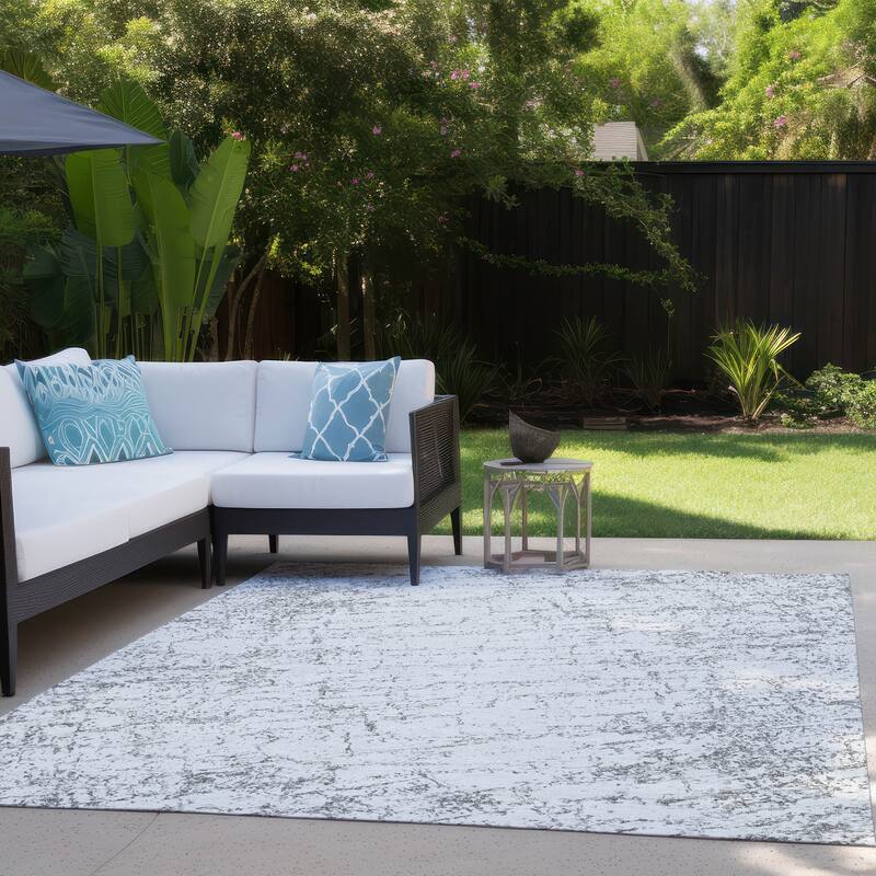 Machine Washable Indoor/ Outdoor Chantille Modern Texture Rug