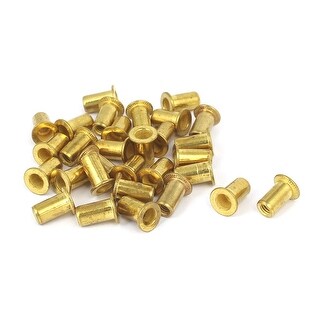 Furniture Brass Flat Head Rivet Nut Insert Nutsert M4 Thread Dia 11mm ...