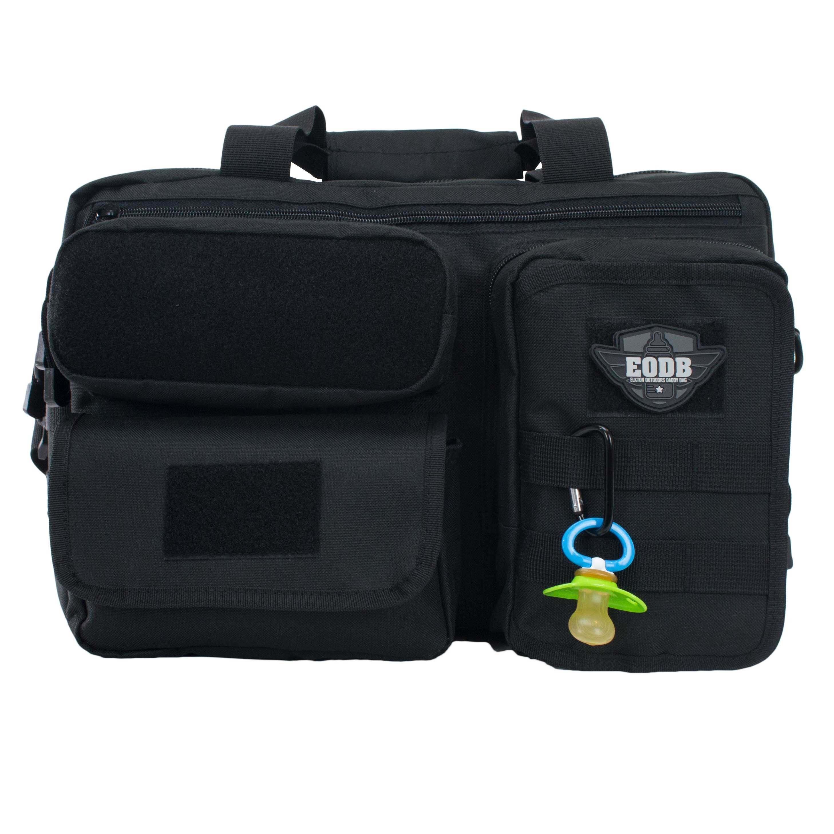 Elkton Outdoors Daddy Bag Diaper With 11 Pockets Compartments Molle Webbing Shoulder Strap