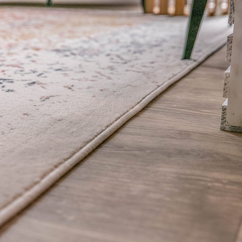 Superior Modern Distressed Damask Polypropylene Indoor Area Rug