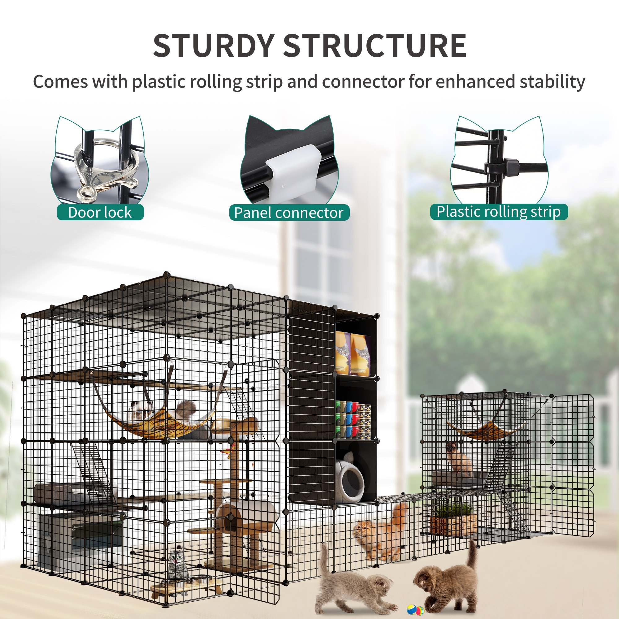 Outdoor Cat Enclosures Catio Large Cat Cage Cat House with Roof