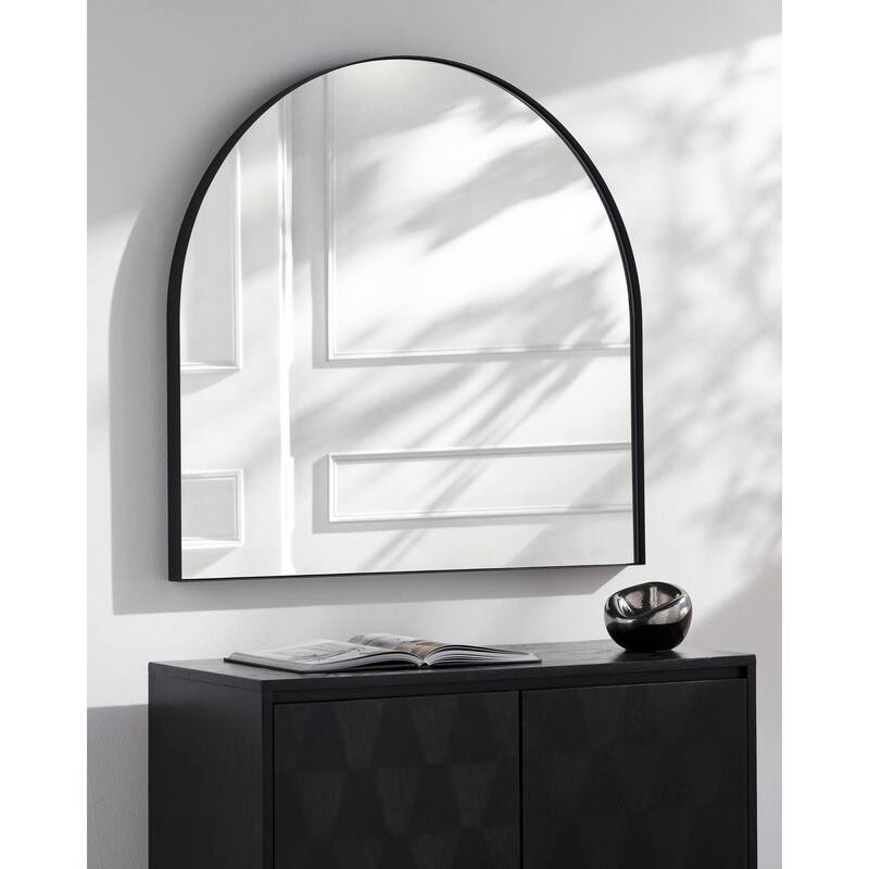 Livabliss Carbondale Modern Accent Mirror - 35"H x 36"W x 2"D - Black