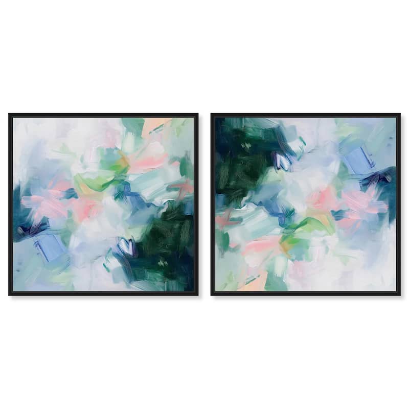 Soft Blues Canvas by Art Remedy - 24" x 16" - White