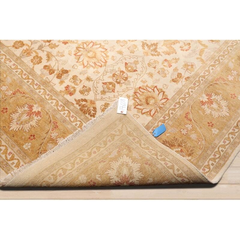 Beige Traditional 100% Wool Rug with 300 KPSI Pak Persian Area Rug - 8' 10'' x 12' 5''