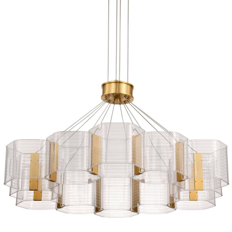 Nuvo Lighting 62/2404 Kenzo 35" Wide LED Chandelier - Polished Anodized Bronze
