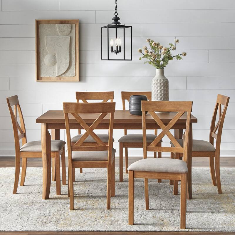 Simple Living Fairmont Dining Set - 7-Piece Driftwood