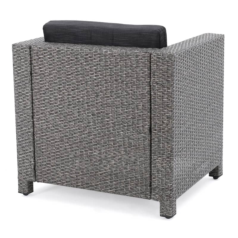 Puerta Outdoor Club Chairs with Water Resistant Cushions (Set of 4) by Christopher Knight Home