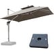 preview thumbnail 14 of 42, PURPLE LEAF 10/12 ft Square Sunbrella Patio Cantilever Umbrella with Base