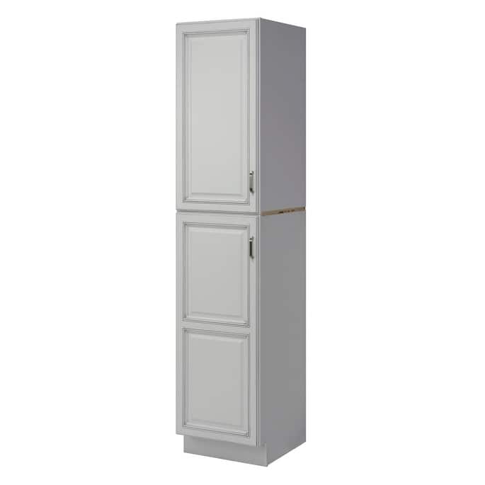 Sunny Wood Riley 48" Wood Floor Standing Bathroom Linen Tower Bottom