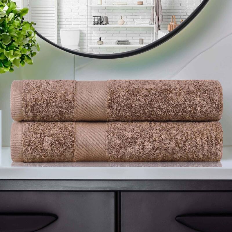 Superior Luxury Solid Highly Absorbent Egyptian Cotton Bath Sheet Towel - (Set of 2)