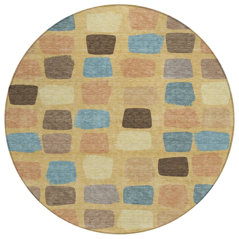 Machine Washable Indoor/ Outdoor Casual Hoppy Chantille Rug