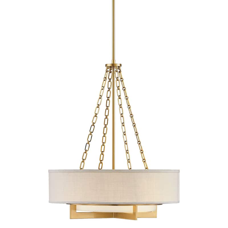 Savoy House 7-4999-4 Brentwood 4 Light 24" Wide LED Pendant - Warm Brass