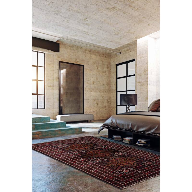 ECARPETGALLERY Hand-knotted Teimani Dark Navy Wool Rug - 4'3 x 7'10