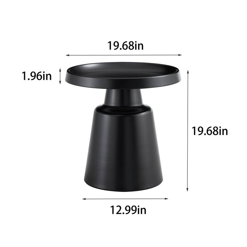 20" Round Metal Coffee Table (Set of 2)