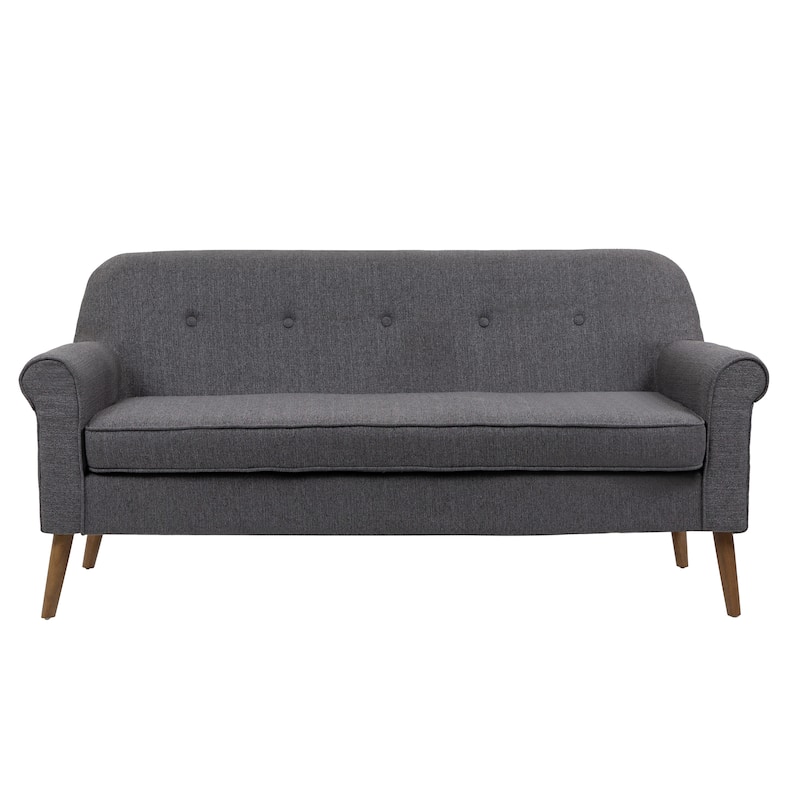 Porthos Home Ruth Loveseat Small Sofa Couch, Fabric, Rubberwood