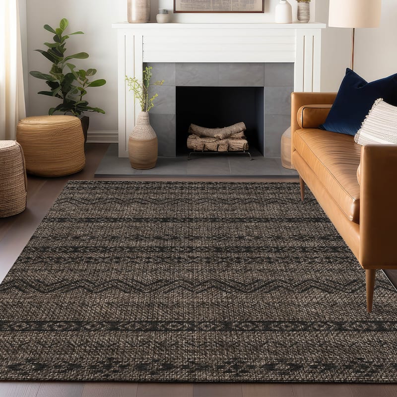 Premium Washable Super Soft Global Stripes Mayfield Rug