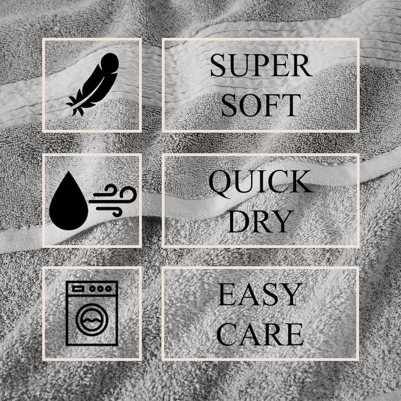 Badgley Mischka Cotton TENCEL™ Oversized 6 Piece Towel Set