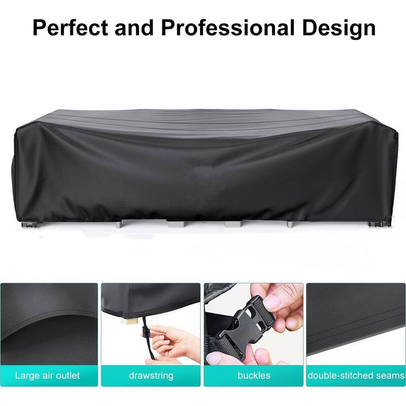 Outdoor Furniture Cover Waterproof Large Seating Protection - 126"x63"x29"