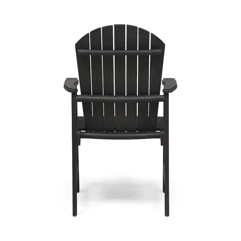 Acacia Wood Outdoor Patio Dining Chairs Set of 2, Rustic Garden Dining Chairs Farmhouse Adirondack Patio Chairs for Backyard