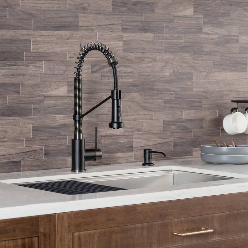 Kraus Bolden 2-Function 1-Handle Commercial Pulldown Kitchen Faucet