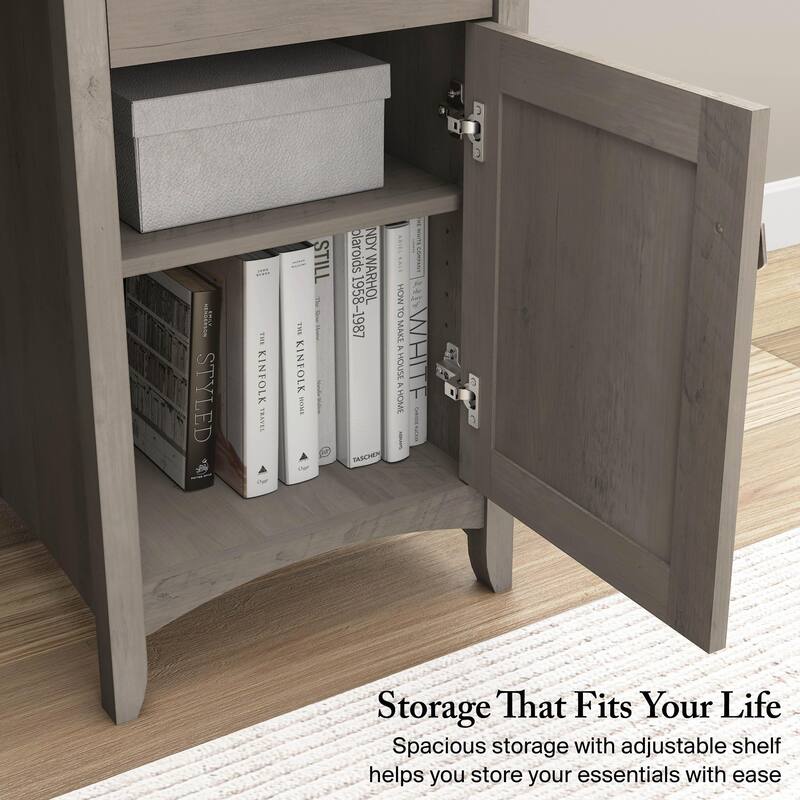 Bush Furniture Salinas 60W L Shaped Desk with Drawers and Storage