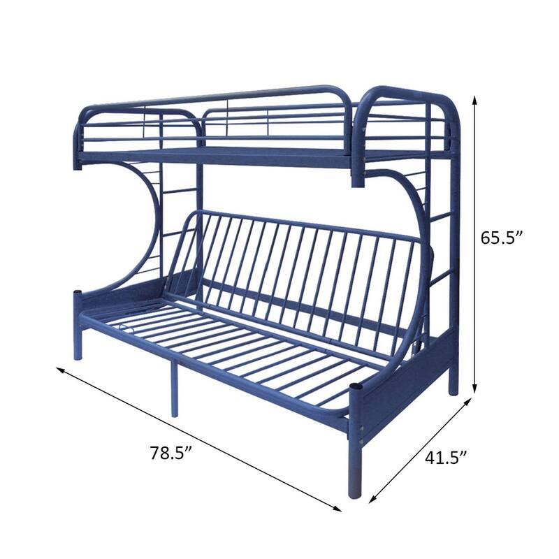 Lunar Twin/Full Bunk Bed with 2 Side Ladders