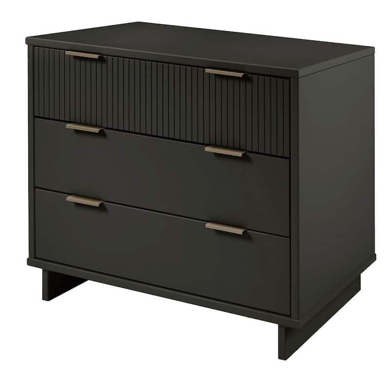 Manhattan Comfort Granville 38.18" Modern Standard 3 Drawer Dresser