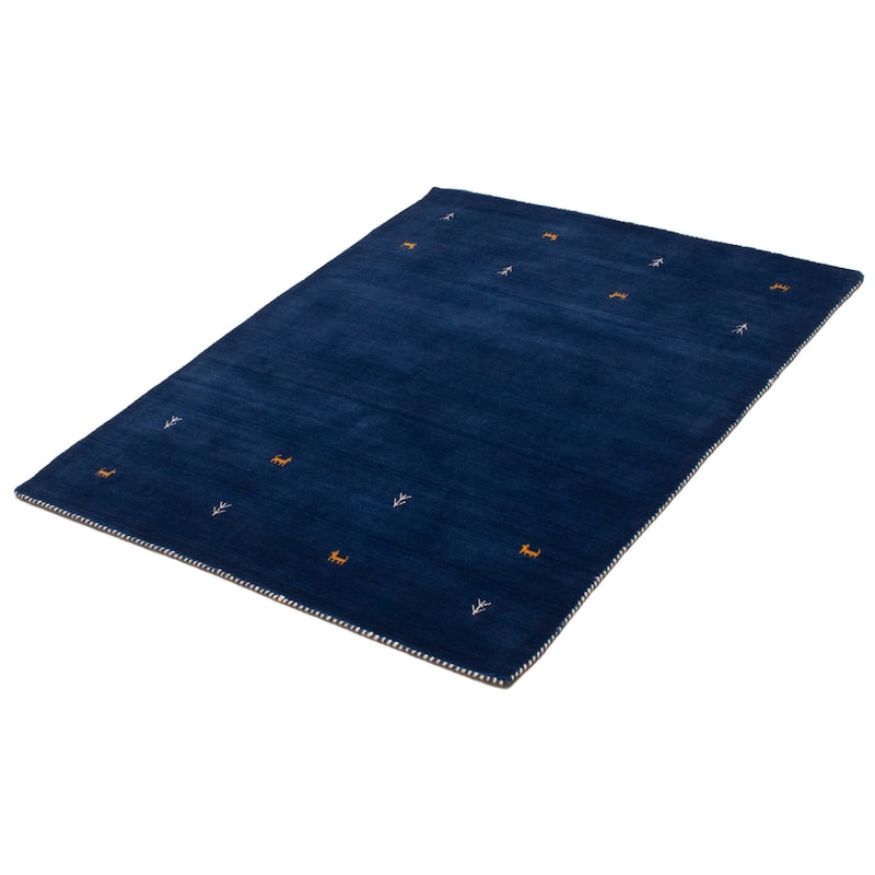 Kashkuli Gabbeh Blue Rug 4'10" x 6'3" - 4'10 x 6'3