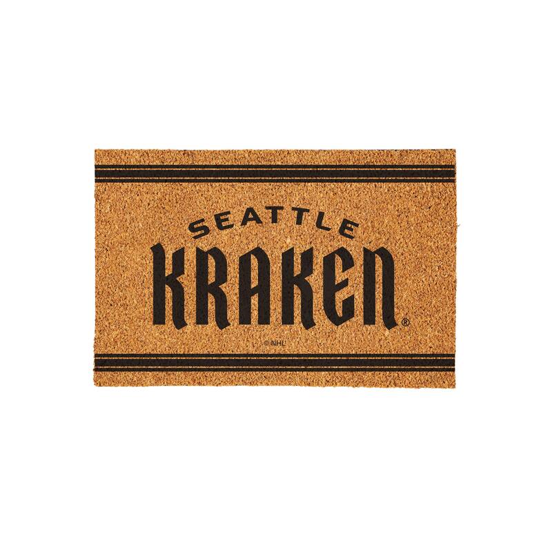 Seattle Kraken Monochrome Indoor/Outdoor Coir Door Mat