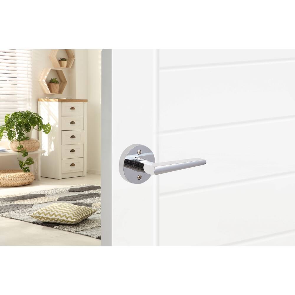 Sure-Loc Basel Modern Series Dummy Door Lever with Round Rosette
