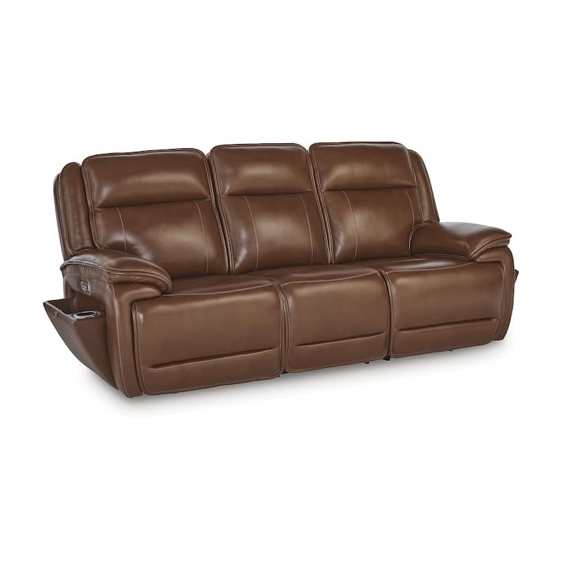 Signature Design by Ashley Healy Pier Brown Power Reclining Sofa - 89.25" W x 40" D x 42.25" H