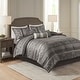 preview thumbnail 8 of 13, Madison Park Venetian Grey Jacquard 7-piece Comforter Set