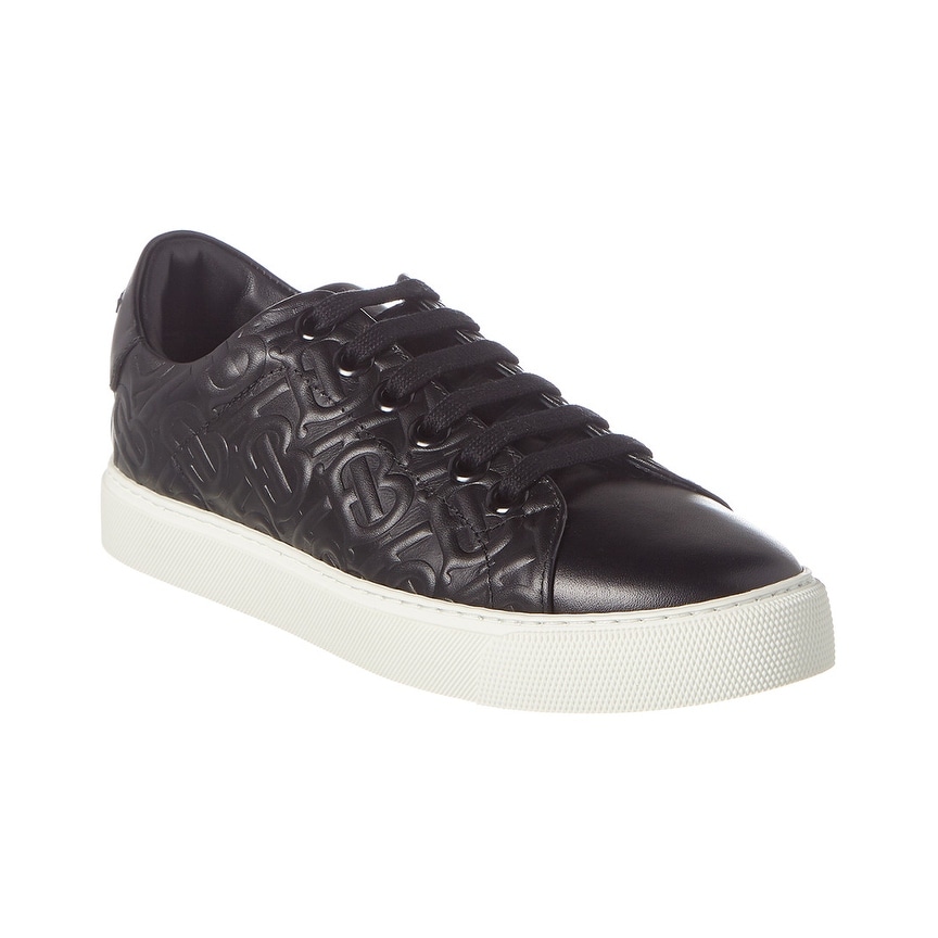 burberry monogram leather sneakers