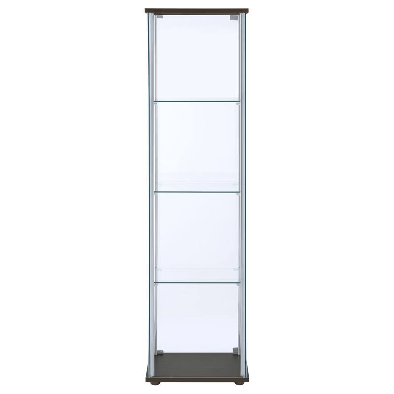 Bellatrix 4-shelf Clear Glass Curio Cabinet